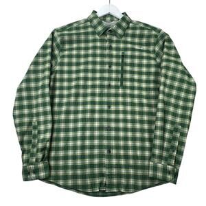 Eddie Bauer Mens Plaid Shirt M Classic Fit Long Sleeve Button Down Tented Top